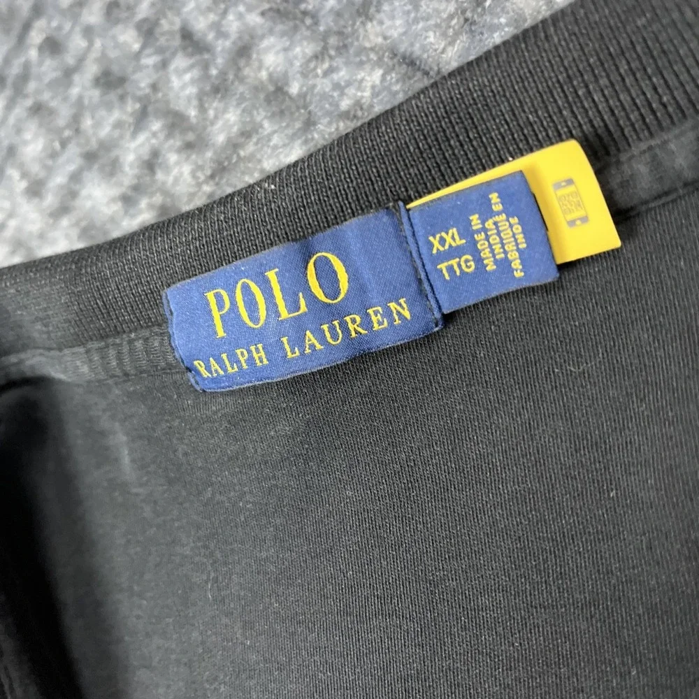Polo Ralph Lauren‎ Polo Shirt XXL Black Classic Fit Red Pony Logo Cotton Mesh
